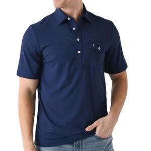Criquet Men's Performance Players Shirt XL NWT Polo - Navy w/ Rare White Logo